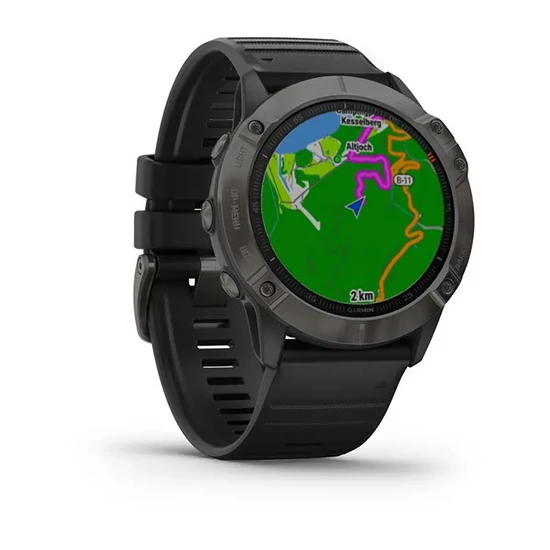 010-02157-11 Garmin Fenix 6x Pro Sapphire Carbon  férfi karóra