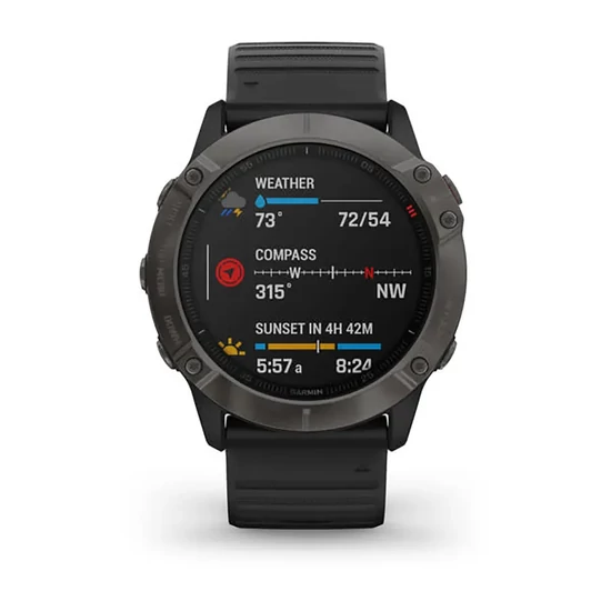 010-02157-11 Garmin Fenix 6x Pro Sapphire Carbon  férfi karóra
