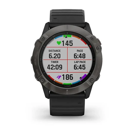 010-02157-11 Garmin Fenix 6x Pro Sapphire Carbon  férfi karóra