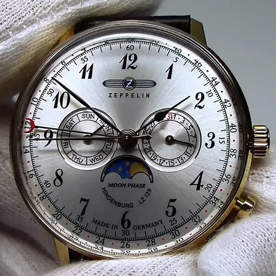 7038-1 Zeppelin Lz 129 Hindenburg Moonphase  férfi karóra