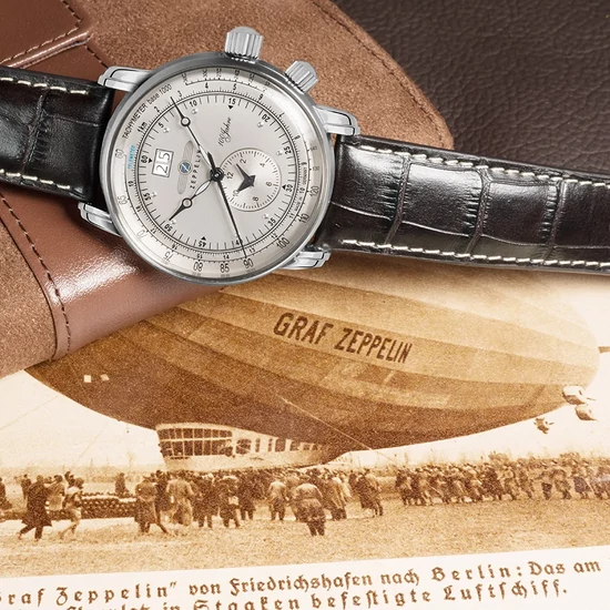 7640-1 Zeppelin 100 Years Dual Time Big Date  férfi karóra