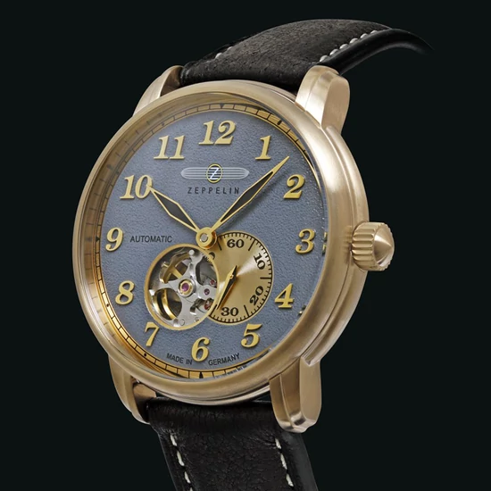 7664-5 Zeppelin Lz 127 Graf Zeppelin Automatic Open Heart  férfi karóra