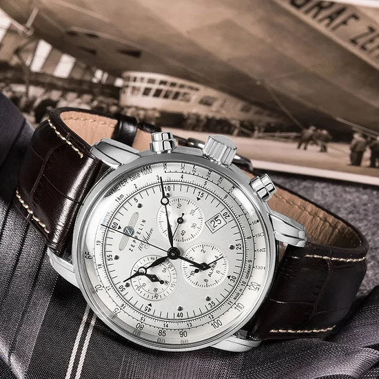 7680-1 Zeppelin 100 Years Alarm Chronograph  férfi karóra