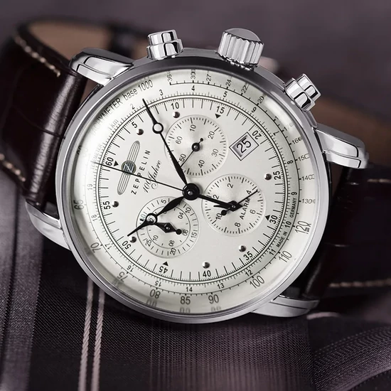 7680-1 Zeppelin 100 Years Alarm Chronograph  férfi karóra