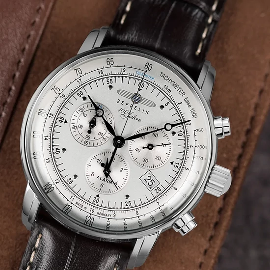 7680-1 Zeppelin 100 Years Alarm Chronograph  férfi karóra