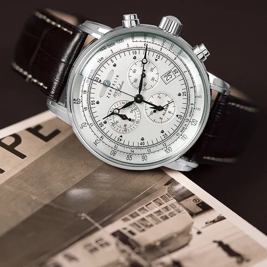 7680-1 Zeppelin 100 Years Alarm Chronograph  férfi karóra