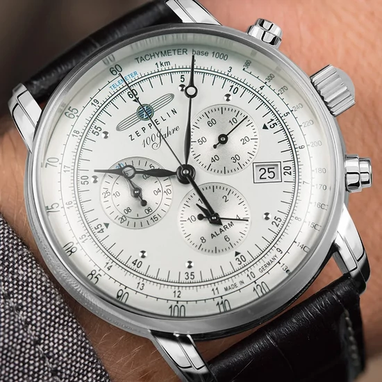 7680-1 Zeppelin 100 Years Alarm Chronograph  férfi karóra