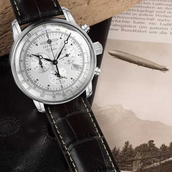 7680-1 Zeppelin 100 Years Alarm Chronograph  férfi karóra