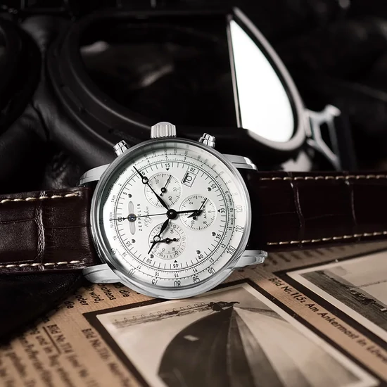 7680-1 Zeppelin 100 Years Alarm Chronograph  férfi karóra