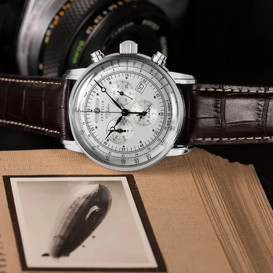 7680-1 Zeppelin 100 Years Alarm Chronograph  férfi karóra