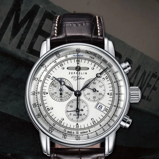 7680-1 Zeppelin 100 Years Alarm Chronograph  férfi karóra