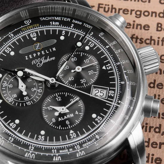 7680-2 Zeppelin 100 Years Alarm Chronograph  férfi karóra