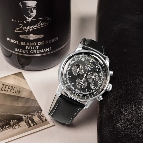 7680-2 Zeppelin 100 Years Alarm Chronograph  férfi karóra