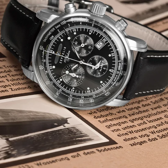 7680-2 Zeppelin 100 Years Alarm Chronograph  férfi karóra