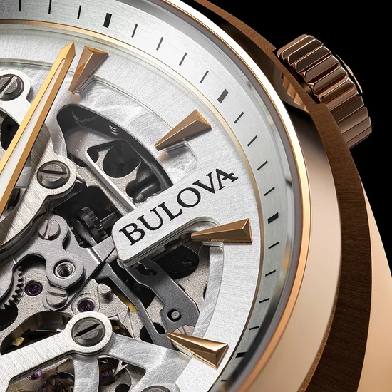 97A175 Bulova Surveyor Automatic Skeleton  férfi karóra