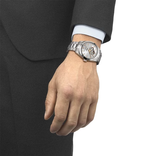 T1274071103101 Tissot Gentleman Open Heart 40mm  férfi karóra