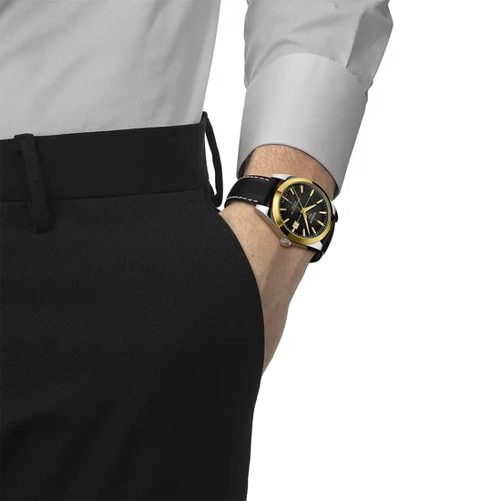 T9274074606101 Tissot Gentleman Gold Bezel 40mm  férfi karóra